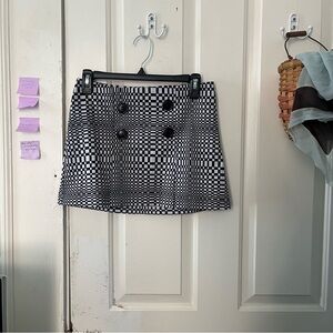 Black & White Checker Mini Skirt - Classic Button Front VTG Charlotte russe!!!